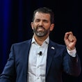 Donald Trump Jr., son of former US President Donald Trump, speaks at the Conservative Political Acti...