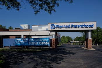 This photo shows an exterior view of the Planned Parenthood - Fairview Heights Health Center in Fair...