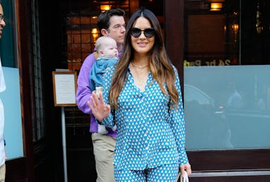 NEW YORK, NEW YORK - JUNE 25: Olivia Munn and John Mulaney depart their hotel on June 25, 2022 in Ne...