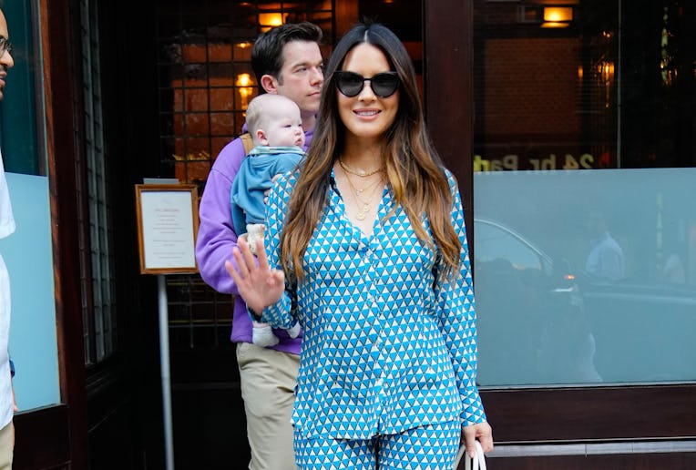 NEW YORK, NEW YORK - JUNE 25: Olivia Munn and John Mulaney depart their hotel on June 25, 2022 in Ne...