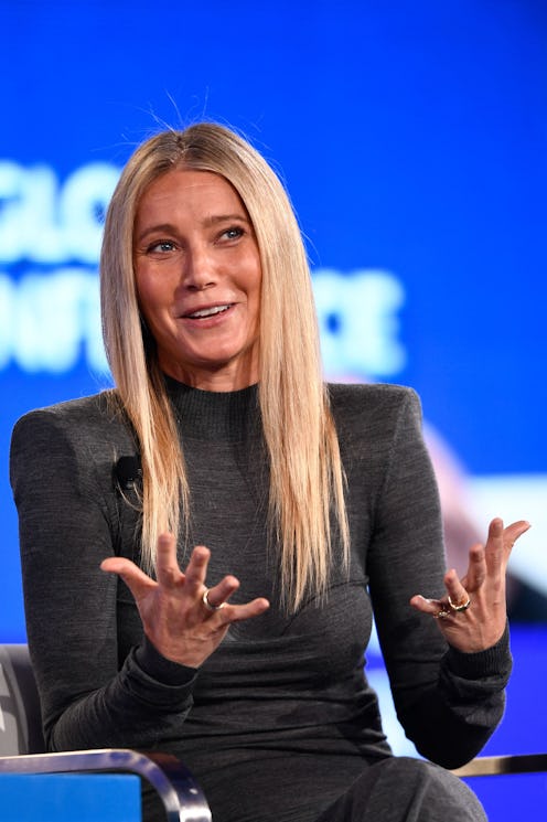 Gwyneth Paltrow, US actress and founder and CEO of Goop, speaks during the Milken Institute Global C...