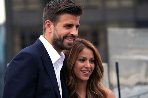 Colombian musician Shakira and partner Kosmoa Founder and President, Spanish football player Gerard ...