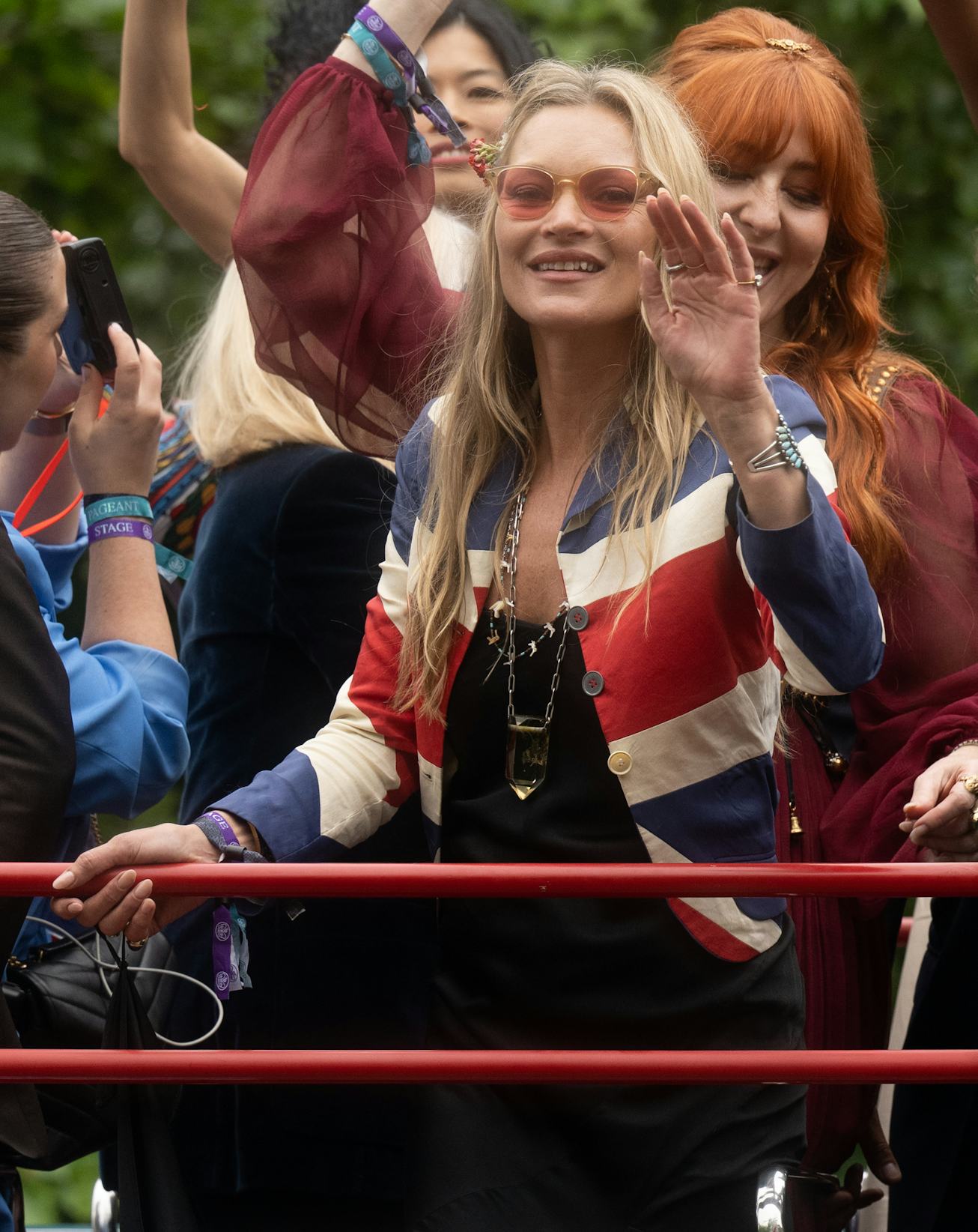 LONDON, ENGLAND - JUNE 05: Kate Moss during the Platinum Jubilee Pageant on June 05, 2022 in London,...