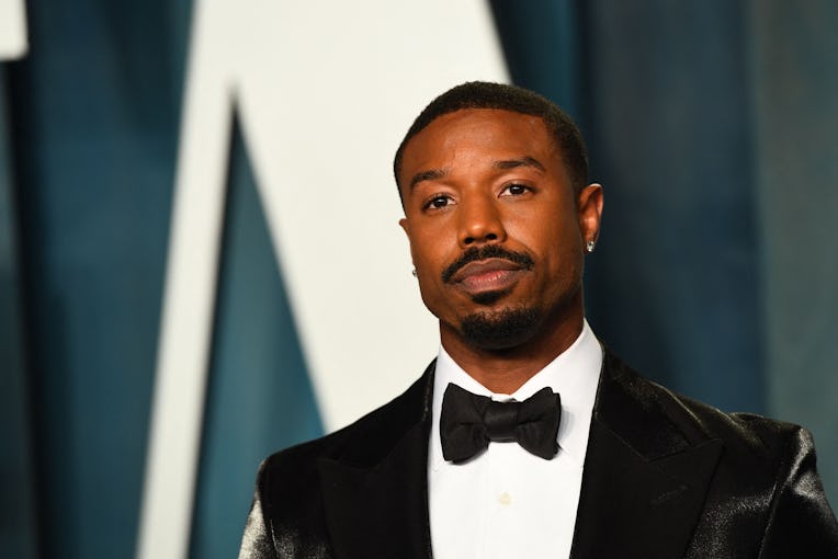 US actor Michael B. Jordan attends the 2022 Vanity Fair Oscar Party following the 94th Oscars at the...
