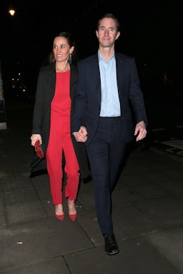 LONDON, ENGLAND - JANUARY 13: Pippa Middleton and James Matthews seen attending Cirque du Soleil: Lu...