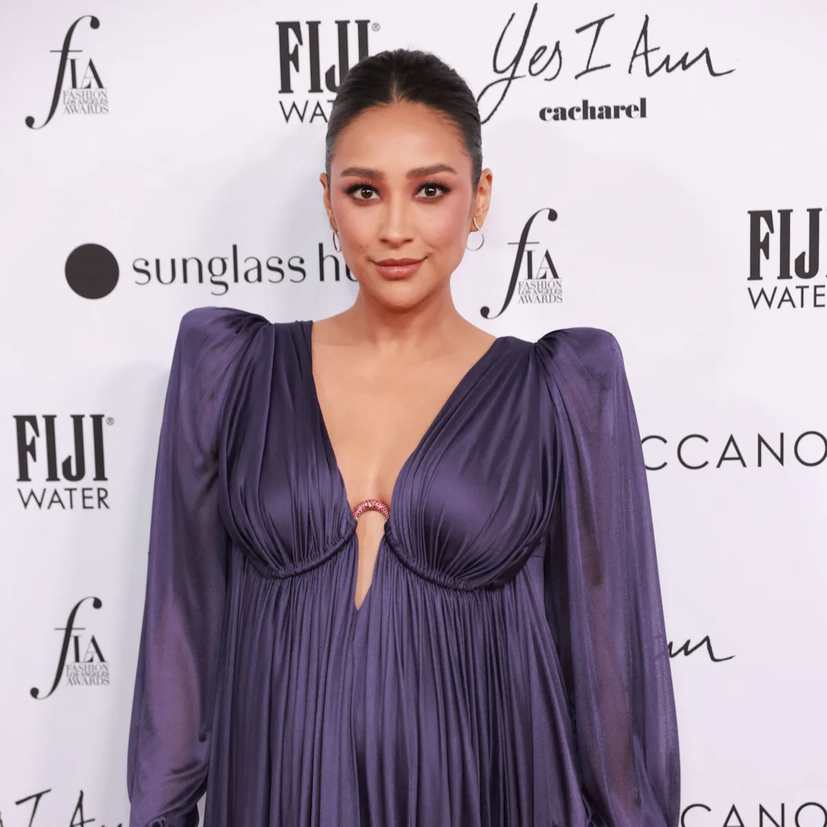 shay mitchell purple dress India dreaming x @shaymitchell @dominicpetruzzi styled by @brunolimastyle hair by @josephchase