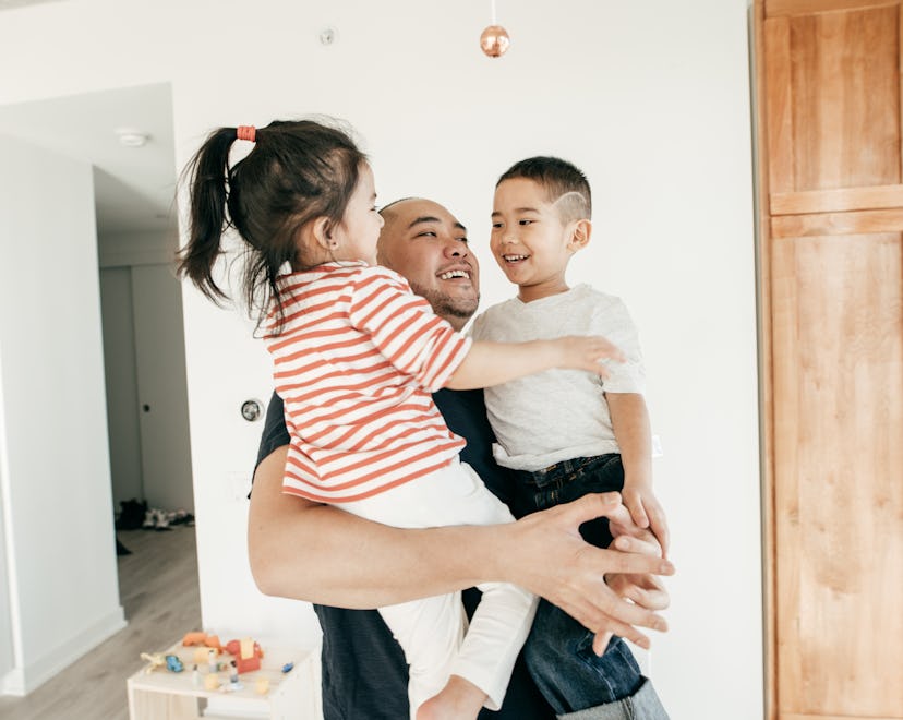 Dad hugging kids, father's day gifts from etsy