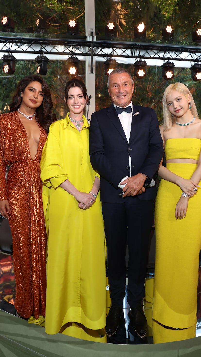 Priyanka Chopra Jonas, Anne Hathaway,  Bvlgari CEO Jean-Christophe Babin, and BLACKPINK's Lisa BLACK...