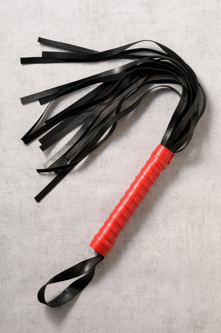 One example of a leather flogger