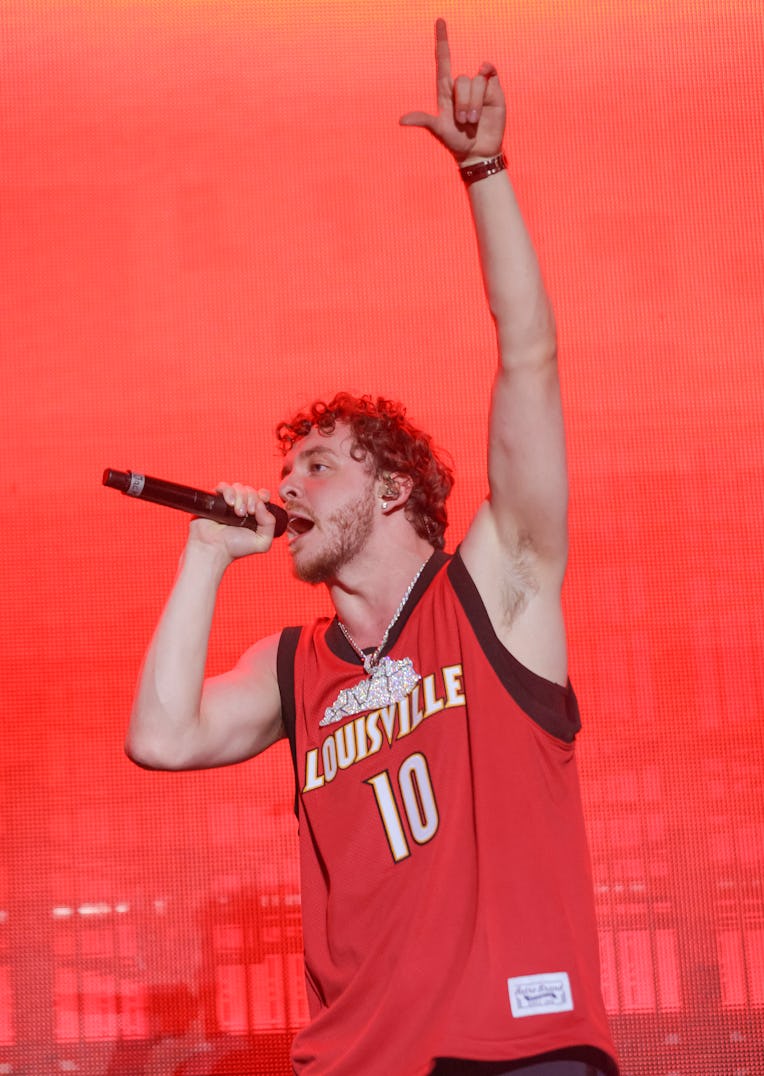 LOUISVILLE, KY - MAY 27: Jack Harlow performs during the Forecastle music festival at Waterfront Par...