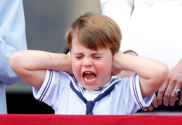 Prince Louis screamed.