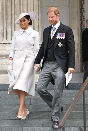 伦敦,英国- 6月3日:苏塞克斯公爵夫人梅根和苏塞克斯公爵哈里王子参加了Nat…