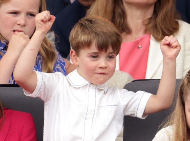 Prince Louis was a real cheerleader.