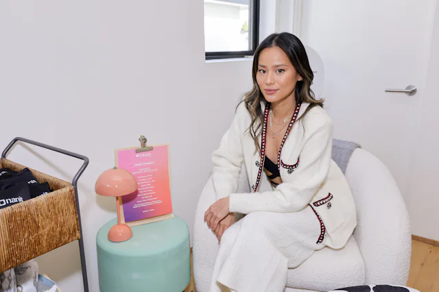 Jamie Chung attends Babylist Cribs on January 14, 2022 in Los Angeles, California.