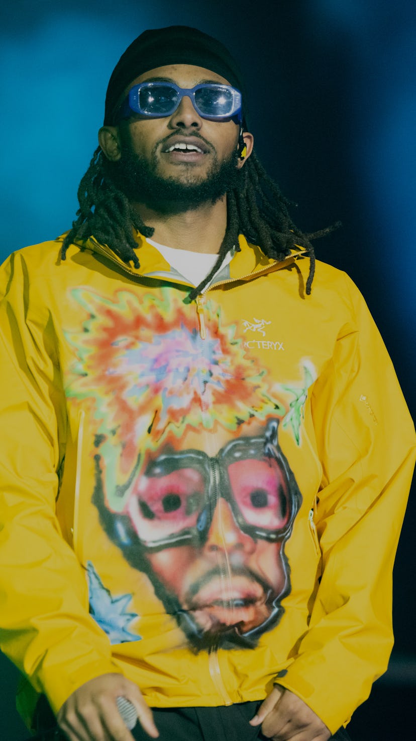 SAN BERNARDINO, CALIFORNIA - DECEMBER 11: Rapper Amine performs onstage during day 2 of Rolling Loud...