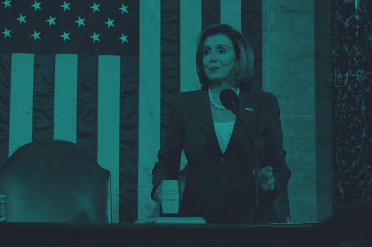 WASHINGTON, DC - MARCH 01: U.S. House Speaker Nancy Pelosi (D-CA) gavels in prior to U.S. President ...