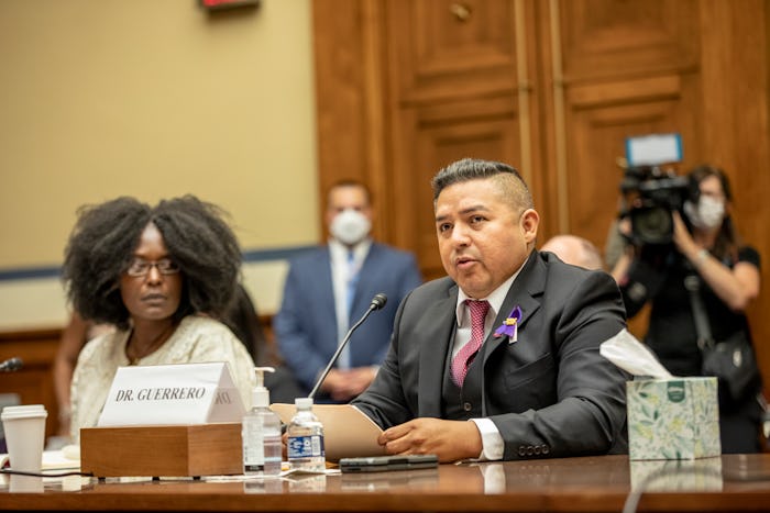 WASHINGTON, DC - JUNE 8: Dr. Roy Guerrero, a pediatrician from Uvalde, Texas, testifies about the sh...