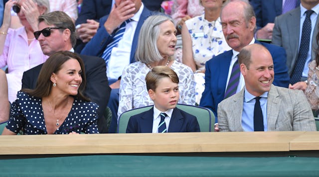 Catherine, Duchess of Cambridge, Prince George of Cambridge and Prince William, Duke of Cambridge at...