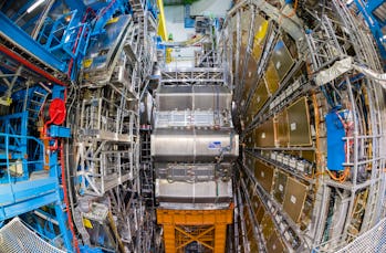 Geneva, Switzerland - 26 January 2018: The ATLAS particle detector of the Large Hadron Collider (LHC...