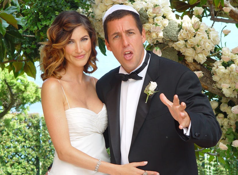 Adam Sandler weds girlfriend model/actress Jackie Titone (Photo by Nick Goossen/AdamSandler.com/Wire…