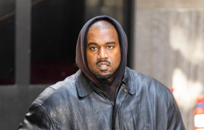NEW YORK, NEW YORK - MAY 22: Kanye West attends the Balenciaga Spring 2023 Fashion Show at the New Y...
