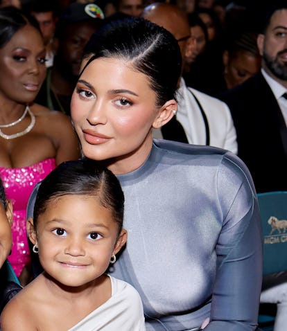 LAS VEGAS, NEVADA - MAY 15: (L-R) Stormi Webster and Kylie Jenner attend the 2022 Billboard Music Aw...