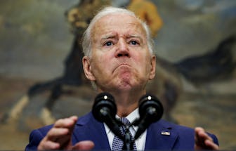 US President Joe Biden speaks before signing an executive order protecting access to reproductive he...