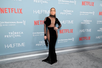 Jennifer Lopez attends the "Halftime" Premiere during the Tribeca Festival Opening Night on June 08,...