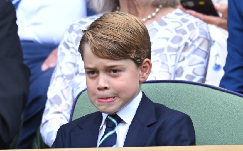 LONDON, ENGLAND - JULY 10: Prince George of Cambridge attends the Men's Singles Final at All England...