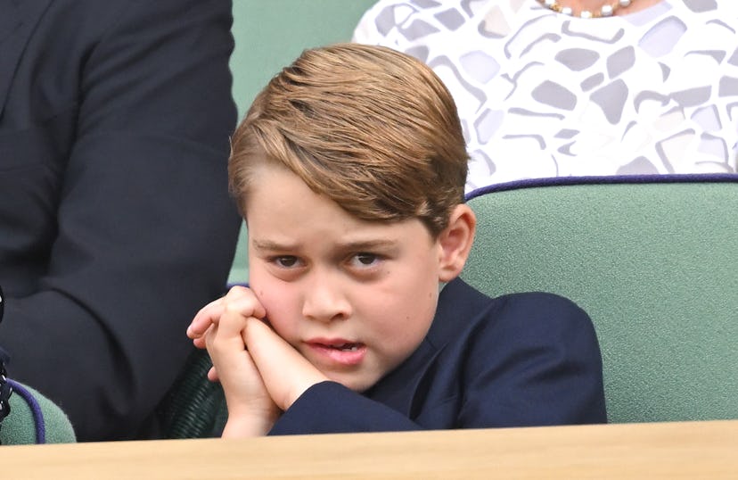 LONDON, ENGLAND - JULY 10: Prince George of Cambridge attends the Men's Singles Final at All England...