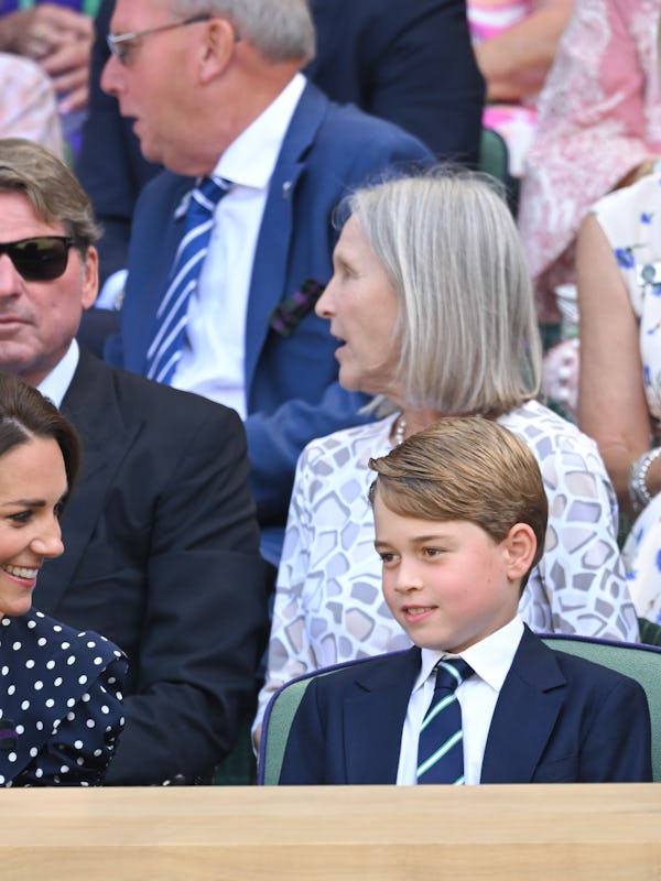 LONDON, ENGLAND - JULY 10: Catherine, Duchess of Cambridge, Prince George of Cambridge and Prince Wi...