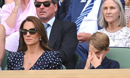 LONDON, ENGLAND - JULY 10: Catherine, Duchess of Cambridge and Prince George of Cambridge attend the...