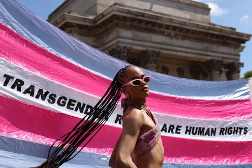 'Heartstopper's Yasmin Finney attending Trans Pride. 