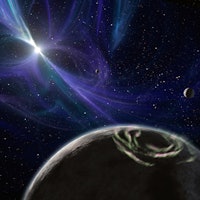 An artist's concept depicting the pulsar planet system. (Photo by: Universal History Archive/Univers...