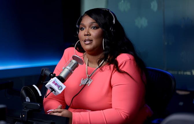 NEW YORK, NEW YORK - JULY 13: Lizzo visits SiriusXM at SiriusXM Studios on July 13, 2022 in New York...