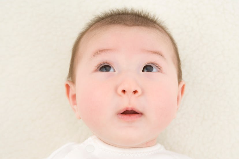 closeup of baby's face, norse baby names