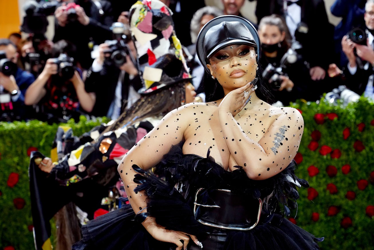 NEW YORK, NEW YORK - MAY 02: Nicki Minaj attends The 2022 Met Gala Celebrating "In America: An Antho...