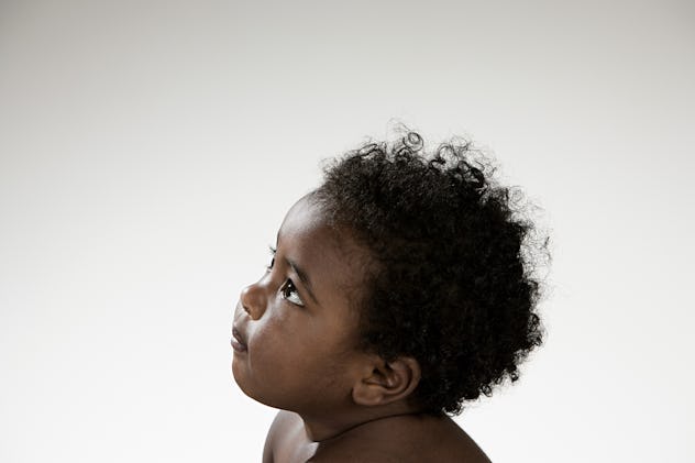 close up of baby's profile, norse baby names that mean strength