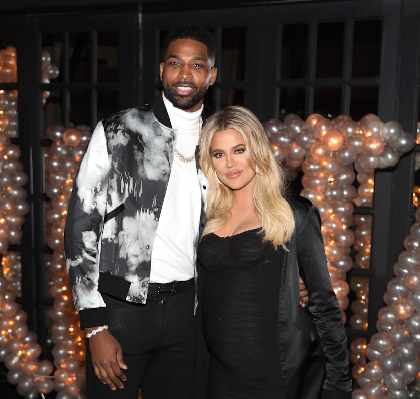 LOS ANGELES, CA - MARCH 10: Tristan Thompson and Khloe Kardashian pose for a photo as Remy Martin c...