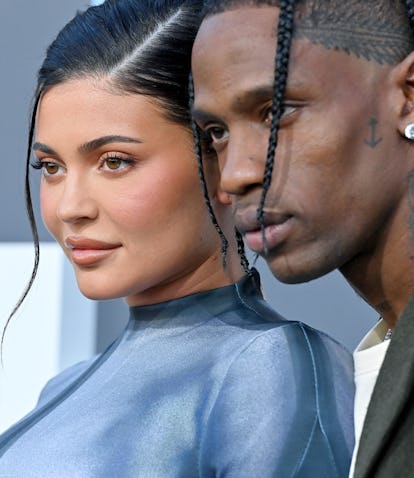 LAS VEGAS, NEVADA - MAY 15: Kylie Jenner and Travis Scott attend the 2022 Billboard Music Awards at...