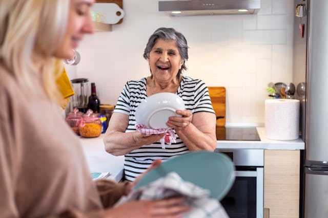 A grandmother who cleans everything with bleach