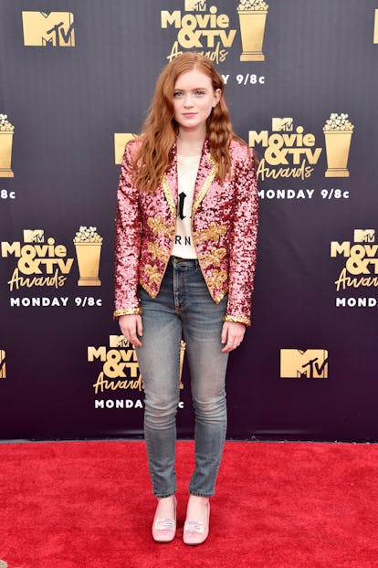 SANTA MONICA, CA - JUNE 16: Actor Sadie Sink attends the 2018 MTV Movie And TV Awards at Barker Han...