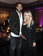 LOS ANGELES, CA - FEBRUARY 17:  Tristan Thompson and Khloe Kardashian attend the Klutch Sports Group...