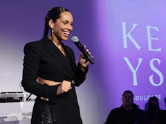NEW YORK, NEW YORK - MAY 03: (EDITORS NOTE: This image has been retouched) Alicia Keys attends the K...