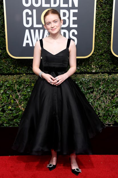 BEVERLY HILLS, CA - JANUARY 07: Actor Sadie Sink attends The 75th Annual Golden Globe Awards at The...