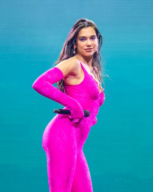 Dua Lipa debuted pink hair for a new Puma campaign, courtesy of hairstylist Chris Appleton.