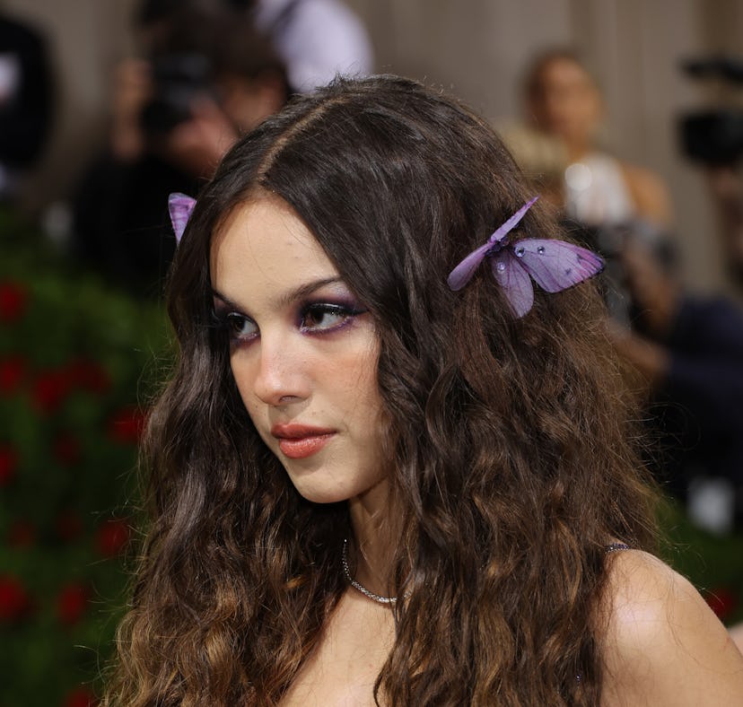 Olivia Rodrigo wears Y2K butterfly hair clips designed by Jennifer Behr and Betsey Johnson