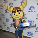 LOS ANGELES, CA - MARCH 25:  "Ratchet and Clank" on Day 1 of WonderCon 2016 held at Los Angeles Conv...
