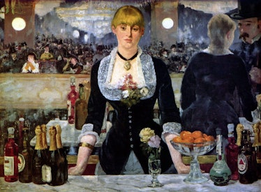 A Bar at the Folies-Bergère (in French "Un bar aux Folies Bergère"), painted and exhibited at the Pa...