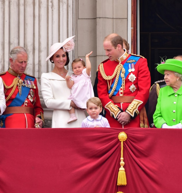 Princess Charlotte practices her royal wave.